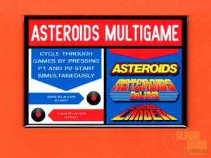 Asteroids multigame 2x3" instructional magnet Atari Braze - Picture 1 of 2