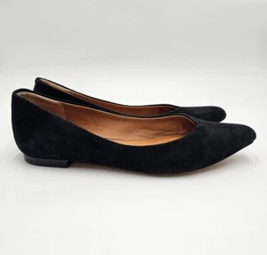 Corso Como Julia Black Suede Pointed Toe Slip On Flats Shoes - Womens Size 8 M - Picture 1 of 8