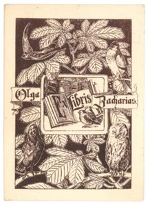 unbekannt - Exlibris von Olga Zacharias - Druckgrafik - o.J. - Imagen 1 de 1