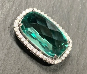 Obsidian Anhänger Blau Obsidian & Zirkonia 925er Silber - Bild 1 von 23