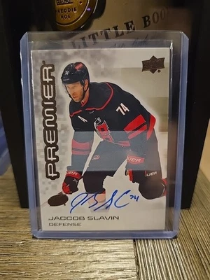2024-25 Upper Deck Premier Jacob Slavin Bronze Auto Carolina Hurricanes - Image 1 of 2