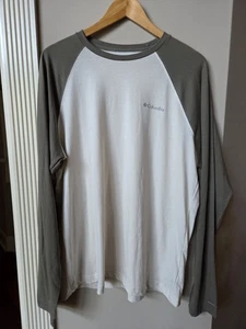 Columbia Omni-Wick Baseball Tee Langarmshirt grün/grau Größe Large neu mit Etikett neu - Bild 1 von 7