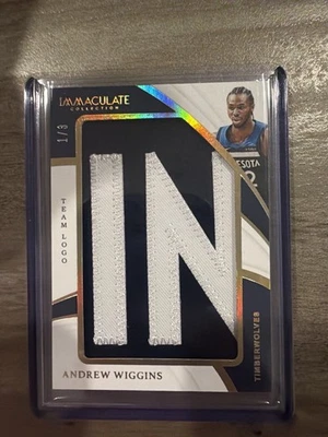 2022 Immaculate Team Logo Andrew Wiggins Patch 1/3 SSP – Timberwolves – Rare - Изображение 1 из 2