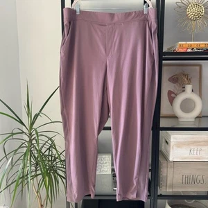 Athleta Brooklyn Mauve Pink Lightweight High Rise Ankle Jogger Pant Women’s 22 - Picture 1 of 10
