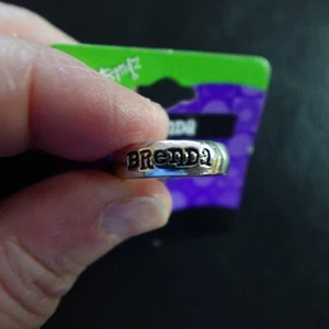 Brenda Personalized Ring Size 7 Metal Name Teen Mens Womens Modern Gift Y2K - Picture 1 of 5