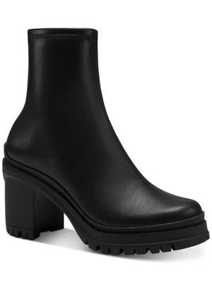 Botas BAR III Mujer Negras 1" Plataforma Fallun Punta Redonda Tacón Bloque Tacón 7.5 M Foto 1 de 4