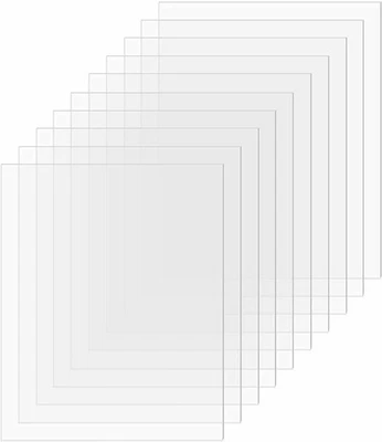 [10-Pack] SimbaLux® Acrylic Sheet Clear 8”x10” 0.04” Thick (1mm) Plexiglass - Image 1 of 4