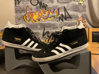 Adidas originals OG Gazelle Mid Black Suede Womens hi top Trainers UK9 🔥🔥retro - Image 1 of 4
