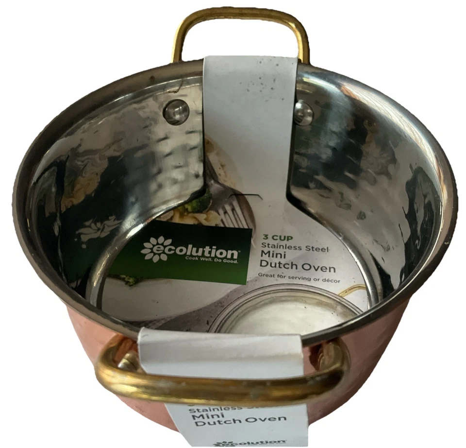 ECOLUTION MINI DUTCH OVEN 5”💛🧡Stainless Steel💛🧡 - Image 1 of 4