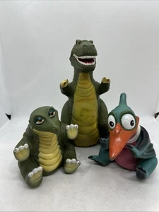 1988 Land Before Time Petrie Spike T-Rex Sharptooth Pizza Hut Puppet Dinosaurs - Picture 1 of 22