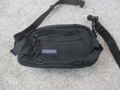JanSport Cintura Pack Riñonera Negro Malla Frontal Bandolera Correa Ajustable Foto 1 de 4