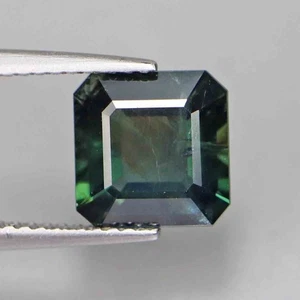3.10 Cts Natural Sapphire 8.3mm Octagon Dark Green Loose Gemstones - Picture 1 of 5