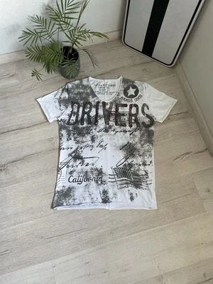 Camiseta para hombre Y2k Amazing Key Largo Drivers ropa de calle descolorida cuello en V lavada talla L Foto 1 de 4