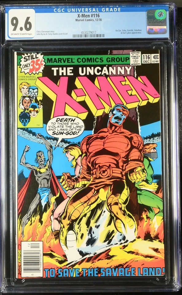 UNCANNY X-MEN #116 CGC 9.6, Chris Claremont & John Byrne Marvel Comics 1978 Foto 1 de 3