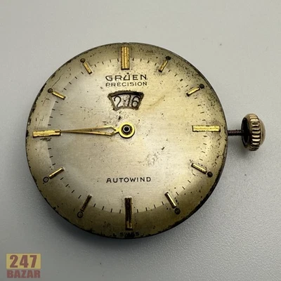 Gruen 550 RI Autowind Power Reserve Good Balance Not Working AS IS Parts - Image 1 of 4