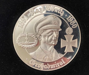 Gedenkmünze, Münze Medaille Karl Dönitz Großadmiral 1891- 1980 - Bild 1 von 2