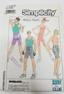 Simplicity 8562 Mens & Misses Fitted Tank & Pull On Shorts Sew Pattern Sz Medium - Picture 1 of 3