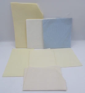 7 pc Counted Cross Stitch Fabric Assortment- White, Ivory, Blu- Unbranded - Picture 1 of 7