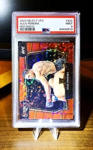2023 UFC PANINI SELECT ALEX PEREIRA OCTAGONSIDE DISCOTECA ROJA PRIZM RC #ED/99 PSA 9 - Imagen 1 de 2