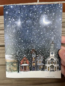 Main Street Press Vintage Christmas Cards Snowy Evening Sherri Buck Baldwin 1992 - Picture 1 of 11