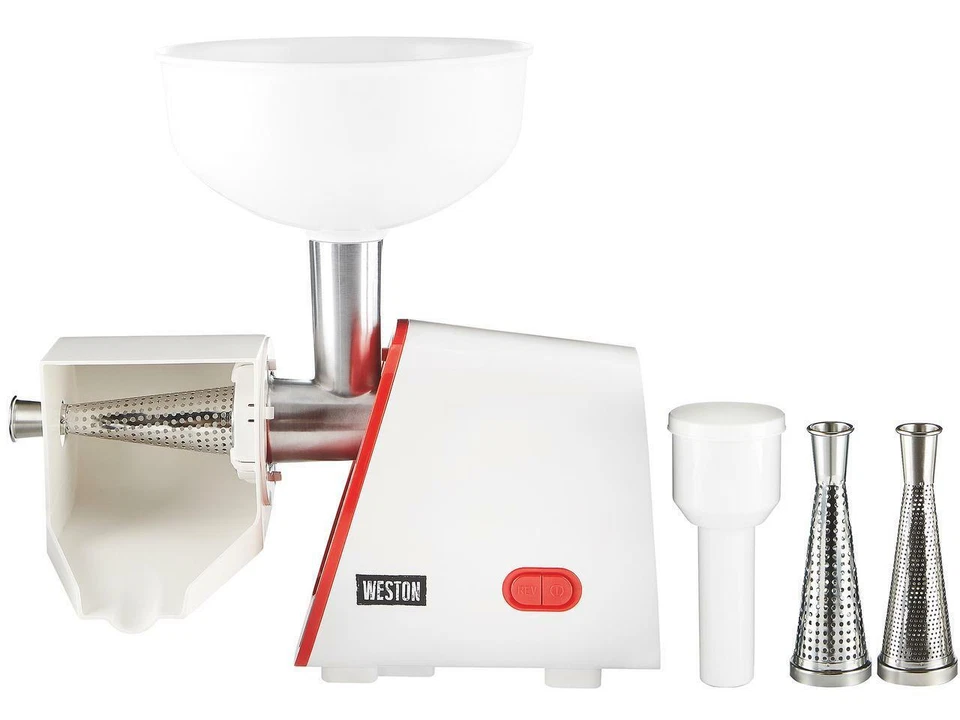 WestonSupply 82-0250-W White Deluxe Electric Tomato Strainer - Image 1 of 1