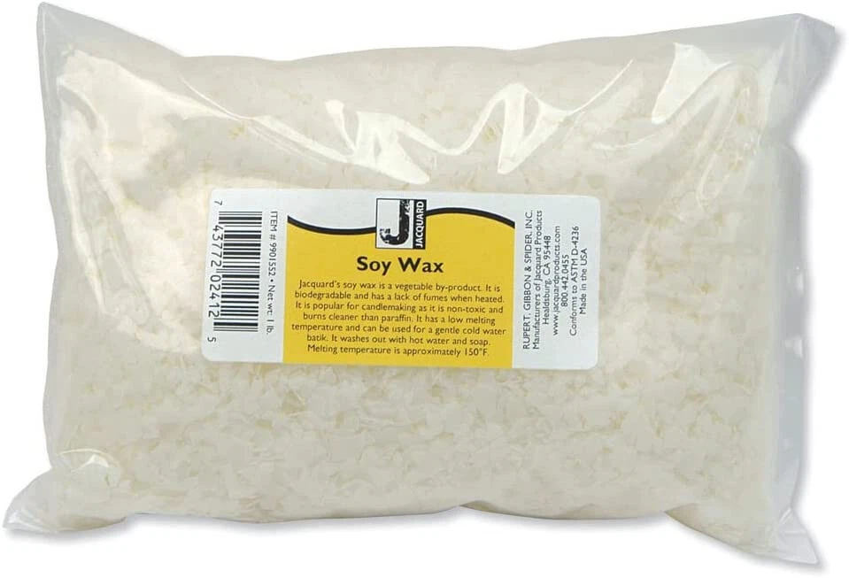 Jacquard Soy Wax to make candles; 1 pound. Made in USA - Image 1 of 1