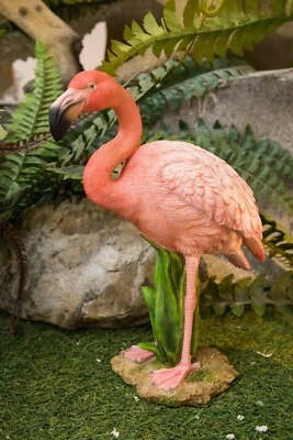 HI-LINE GIFT LTD. Pink Flamingo Decor Resin Garden Statue Decor, Yard Lawn Ornament