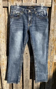 True Luck Men's Classic Stretch Straight Jeans Size 32x32 Dark Blast Pre-Owned - Picture 1 of 9