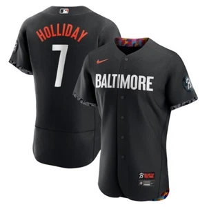 Baltimore Orioles Jackson Holliday Nike Black City Connect Authentic MLB Jersey - Picture 1 of 3