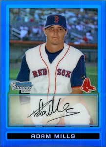 2009 Bowman Chrome Prospects Blue Refractors #BCP44 Adam Mills /150