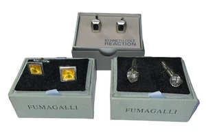 Cufflinks Lot Of 3 Boxed Sets Kenneth Cole Fumagalli - Picture 1 of 5