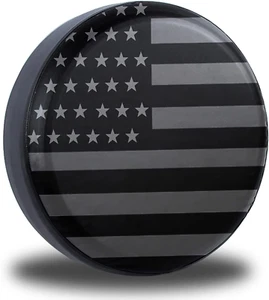 American Flag Spare Tire Cover Fit for Jeep Wrangler Rv SUV Truck Travel Trailer - Picture 1 of 12