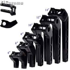 Elevadores de manillar de 4" 6" 8" 10" 12" 14" abrazadera superior trasera para Harley Street Bob - Imagen 1 de 18