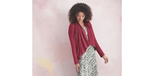 Chaqueta tejida Ashro Red/Bahati Caradigan NUEVA NUEVA CON ETIQUETAS talla XL - Imagen 1 de 1