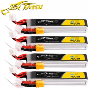 4X Tattu R-Line 750mAh 95C 7.6V 2S Lipo Battery HV XT30 For RC FPV Quadcopter US - Picture 1 of 6