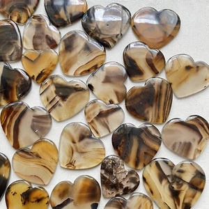Piedra preciosa cabujón hecha a mano suelta de ágata Montana corazón natural - Imagen 1 de 11