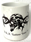 Vintage Usa Tattoo Tour 92 Coffee Mug,Skull,Flash,Art,Ceramic,Tribal,Gift,Black
