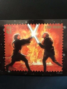 Tarjeta postal retirada de Star Wars™ Episodio III La venganza de los Sith ANAKIN OBI-WAN USPS - Imagen 1 de 3