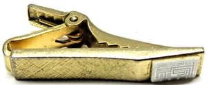 Vtg Anson Halex Computer Clip Gold Brushed Tie Clasp Accessory for Formal Attire - Picture 1 of 3