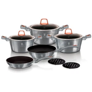 Batería Cocina Inducción 10 Piezas Antiadherente Aluminio 3 Cazuelas, 2 Sartenes - Imagen 1 de 6