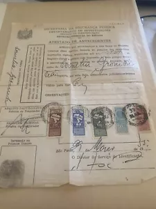 Certificado de antecedentes penales brasileños con estampillas de ingresos - Imagen 1 de 3