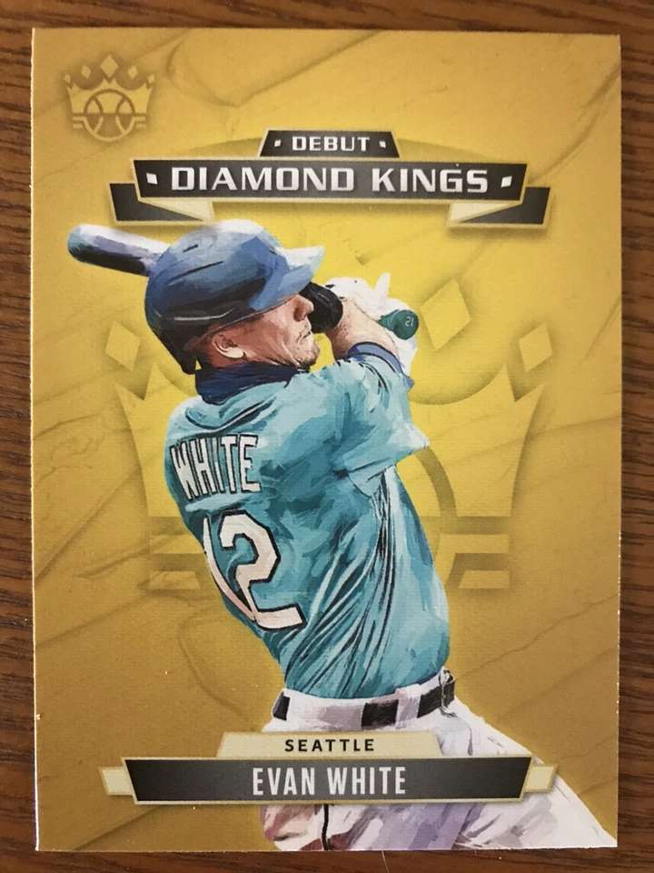 2021 Panini Diamond Kings Debut RC Evan White Seattle Mariners - Image 1 of 1