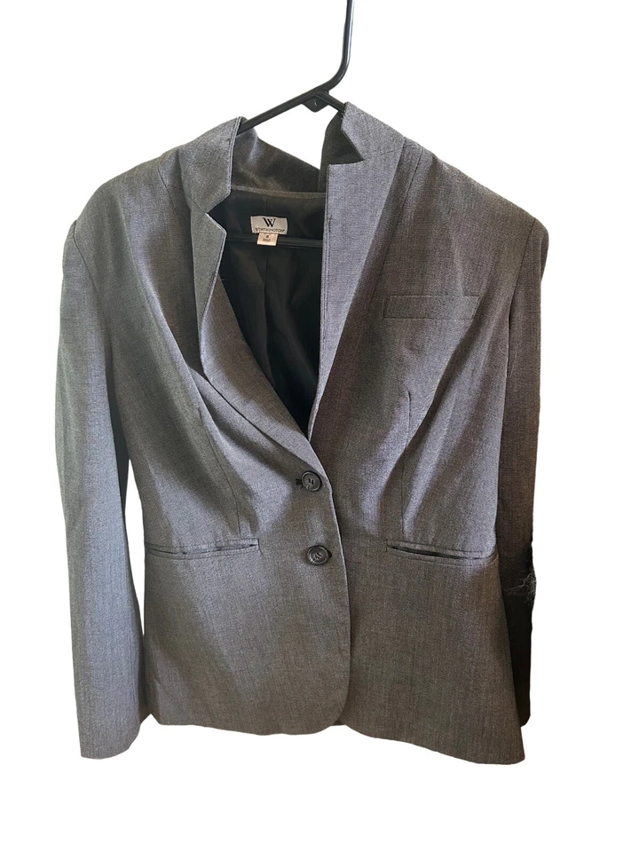 Worthington Dress Jacket Women’s Size 8 Gray. 2 Buttons. Pocketed. Business. - Image 1 of 1