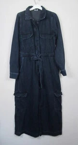 Next Womens Inky Blue Denim Cargo Wide leg Jumpsuit Size 6 - 24 new - Picture 1 of 13
