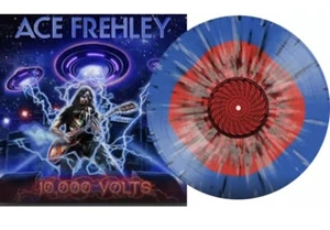 Ace Frehley 10000 Volts Color In Color Blue Red w/ Silver & Black Splatter MNRK - Picture 1 of 10