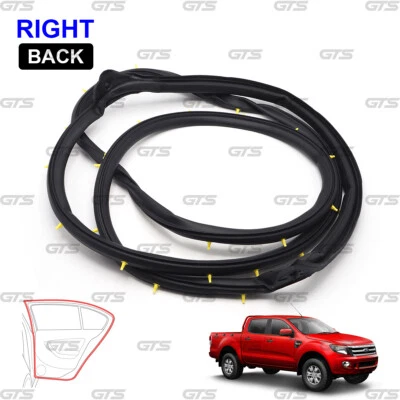 Fits Ford Ranger T6 MC XLT 2012 - '21 Rear Right Door Rubber Seal Weatherstrip - image 1 of 4