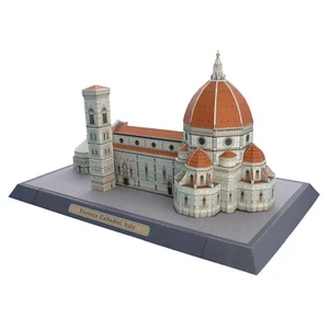 Brand New Florence Cathedral Italy DIY 3D Paper Model Famous Building Puzzle Kit - Picture 1 of 9