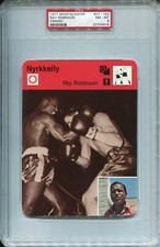 1977 Finnish Sportscaster 07-163 Sugar Ray Robinson PSA 8 NM-Mint Boxing card