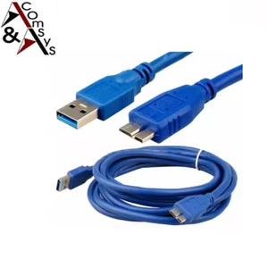 Cavo dati USB 3.0 a Micro USB B maschio cavo disco rigido cellulare fotocamera 1,5 m - Foto 1 di 8