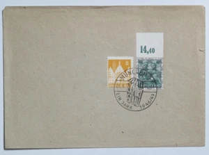 Bizone Bauten 8 Pf. Gelb 78 FDC Ersttagsbrief + 42 II Michel 100 € München - Picture 1 of 2